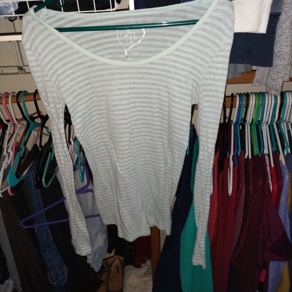 Striped LS tee